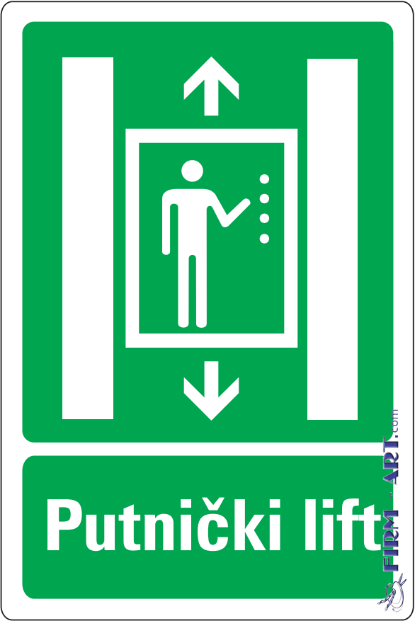 Znaci informacija - Putnički lift (Sito štampa firm-art.com) 
